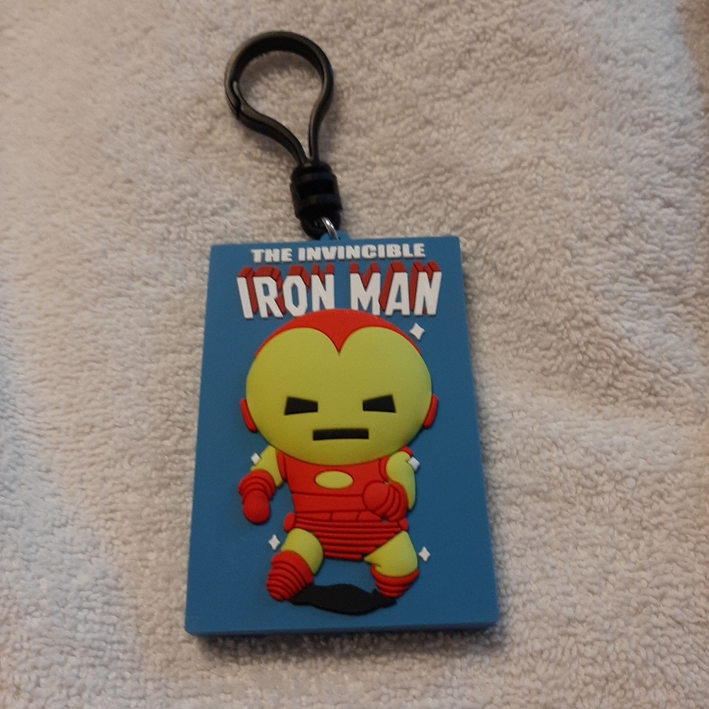Iron MAN The Invincible Keychain Charm Backpack Rubber new